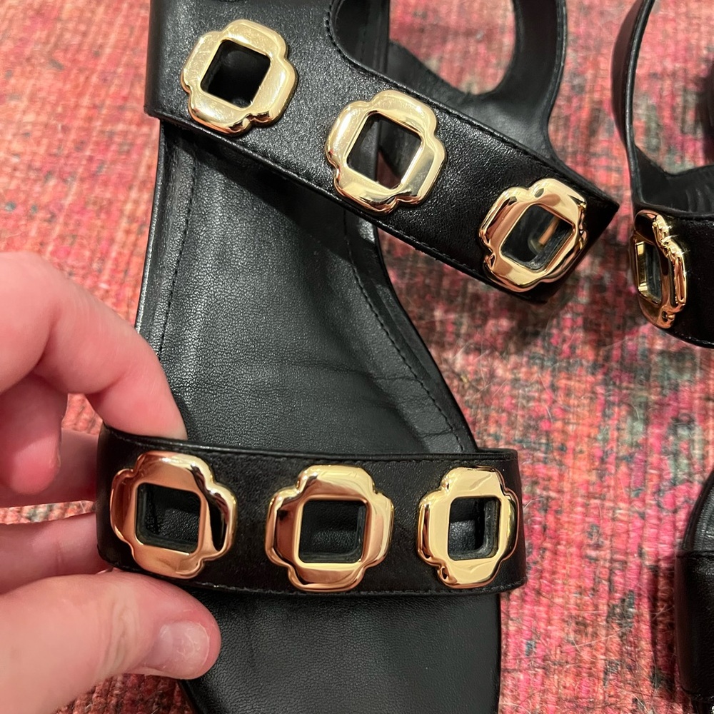 LARROUDE Milan Flat Leather Sandal - Picture 5 of 10